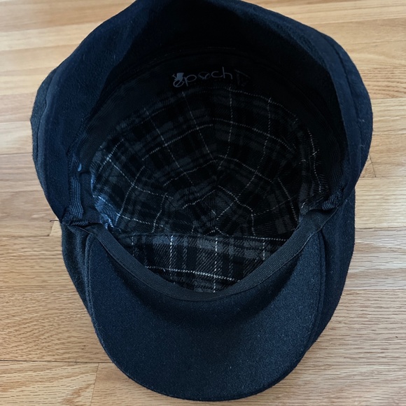 Epoch Hats Company Mens Newsboy Black Wool Hat Ear Flaps Size Large - Picture 12 of 14